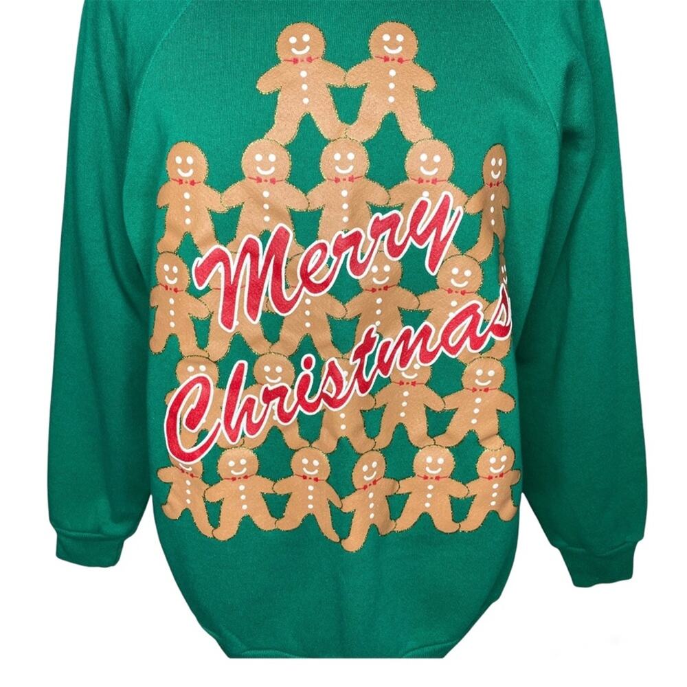 Gingerbread Man Christmas Theme Sweatshirt size XL - Picture 6 of 8
